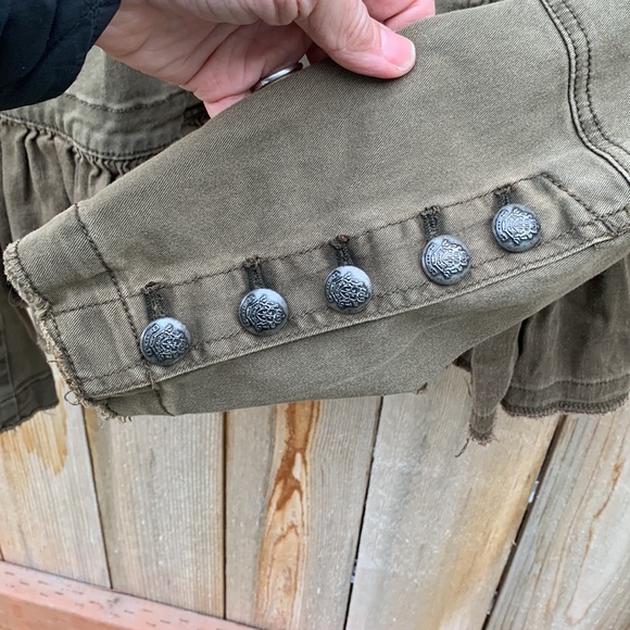 Free People military jacket romantic army green - Picture 4 of 9